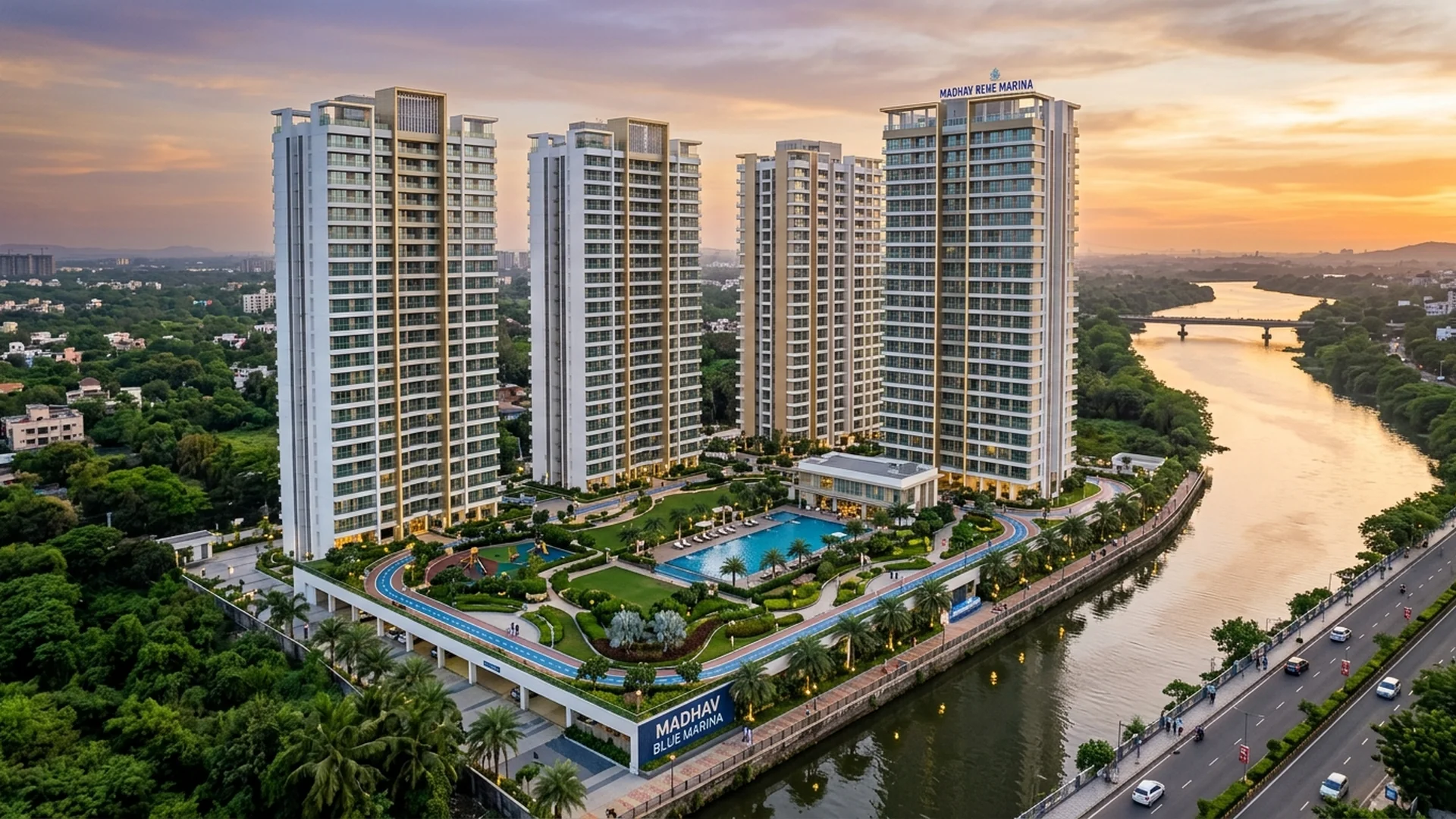 Madhav Blue Marina Kalyan Contemporary Living and Amenities